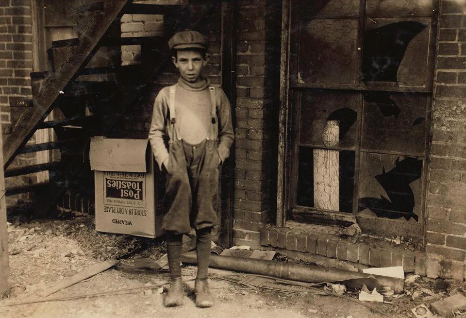  It wasn't just in the fields or mills that the kids would work, and this image shows an 11-year-old bakery worker in Oklahoma city in 1917