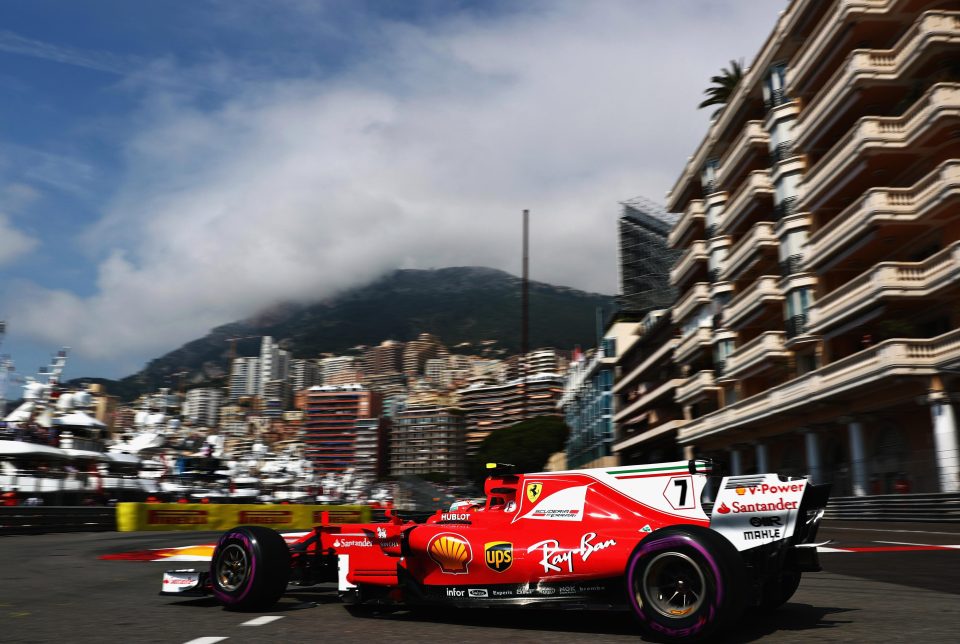  Kimi Raikkonen set the second fastest lap in practice for the Monaco GP