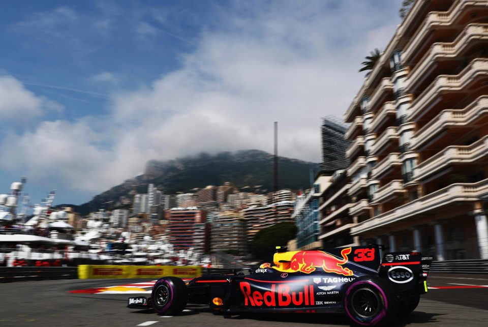  Max Verstappen in the Red Bull car was third fastest in Monaco's first practice