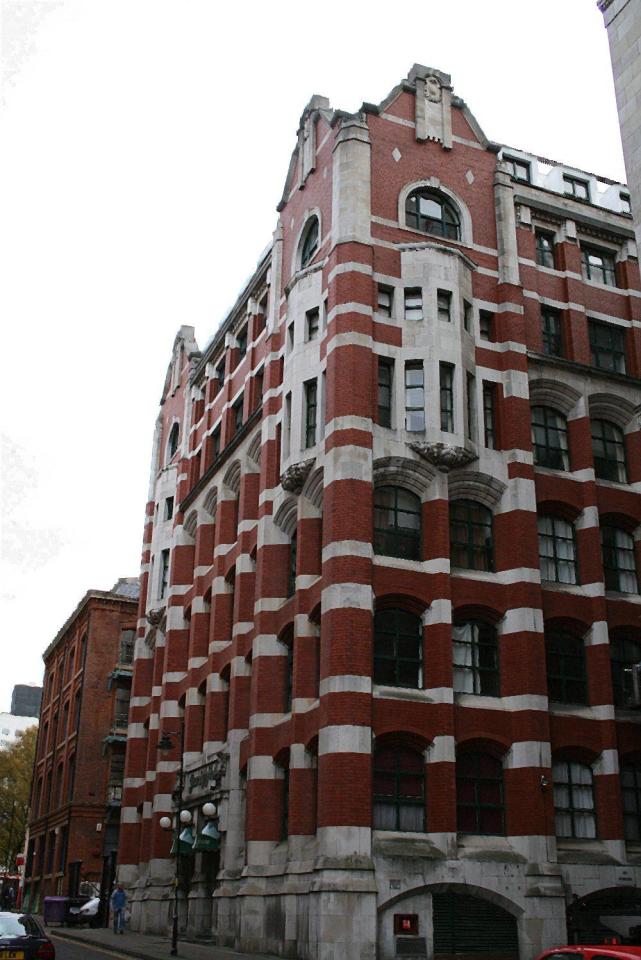 The flat is located in a block on Granby Row in central Manchester 