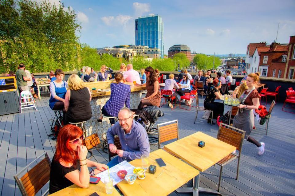  Balaban has a weatherproof cocktail bar with views over Bristol’s Quay