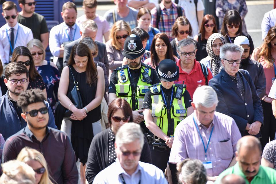  Hundreds of people observed the silence in Leeds city centre