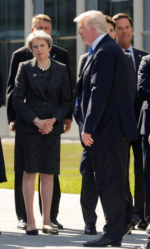  Theresa May met Donald Trump in Brussels today