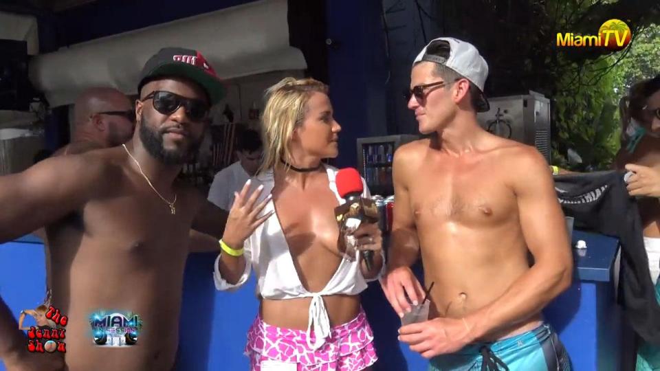  The 28-year-old interviewed Miami clubbers in an unbuttoned shirt