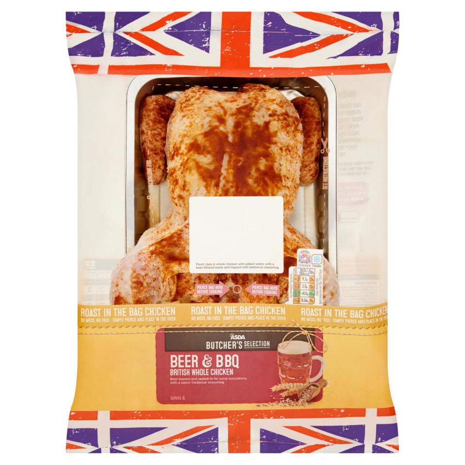  Beer and BBQ British Whole Chicken, £5 from Asda