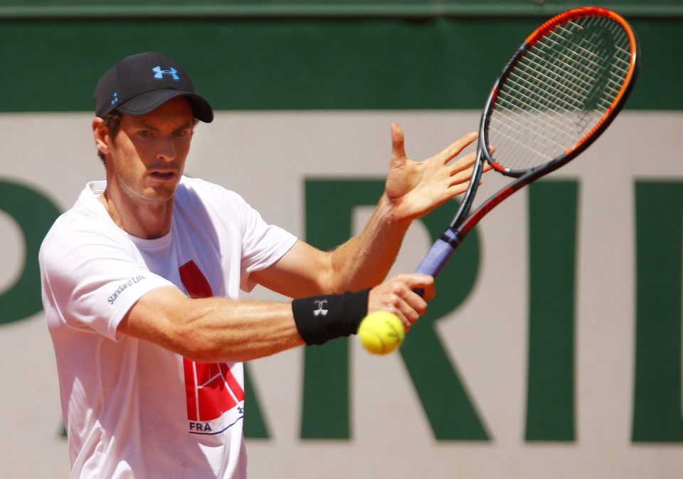  Andy Murray warms up for his latest bid at French Open glory