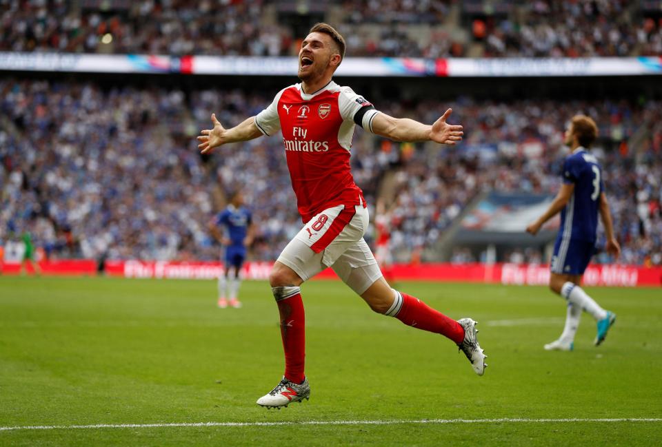 Aaron Ramsey headed home on 79 minutes to defeat the Premier League champions