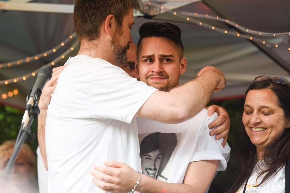  Friends and family hugged as Martyn's mum smiled at warm memories of Martyn