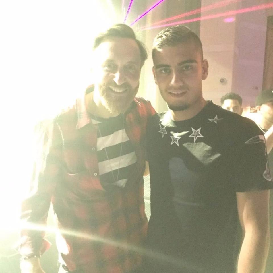 Andreas Pereira was delighted to be world-class DJ David Guetta in Las Vegas