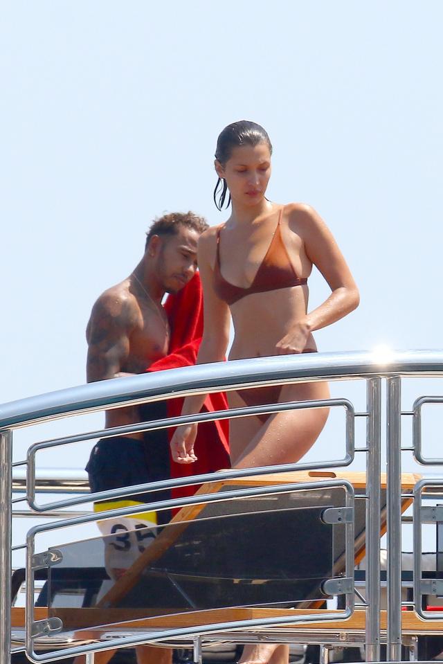 Unlikely duo Bella Hadid and Lewis Hamilton bathed in the Monaco sun