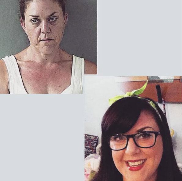  @melissarenee42's 'before' picture was taken on the day she was arrested and went to prison for 18 months. The 'after' was just after she was paroled. She said: 'This pic truly shows how severely my looks change. Scary. In this picture I had been sober a year and a half'