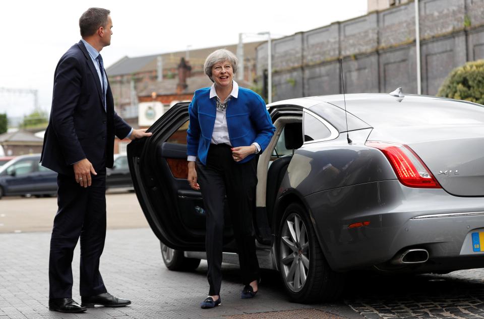  Mrs May gave a speech in Wolverhampton this lunchtime