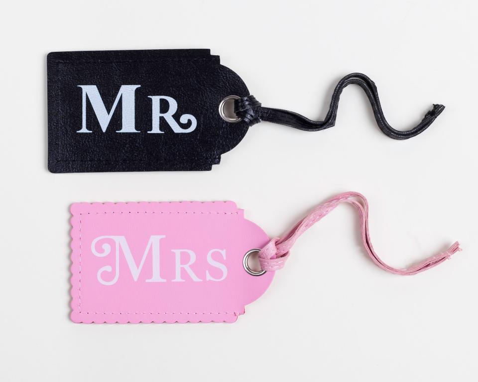  Poundland even has the honeymoon catered for with these fun 'Mr and Mrs' luggage tags