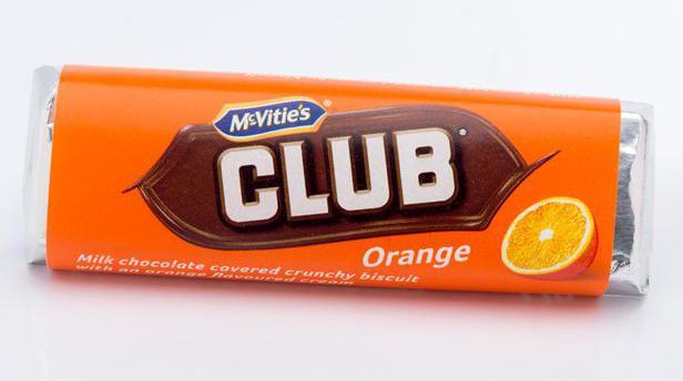  A McVitie’s Club Orange bar contains 8.9g of sugar, which is nearly two teaspoons