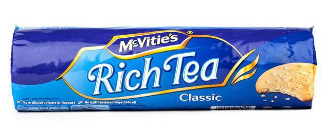  McVitie’s Rich Tea Biscuits have 1.7g of sugar per biscuit, which is less than half a teaspoon