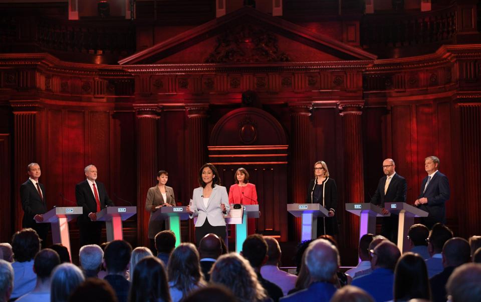  Liberal Democrats leader Tim Farron, Labour leader Jeremy Corbyn, Green Party co-leader Caroline Lucas, Plaid Cymru leader Leanne Wood, Home Secretary Amber Rudd, Ukip leader Paul Nuttall and SNP deputy leader Angus Robertson