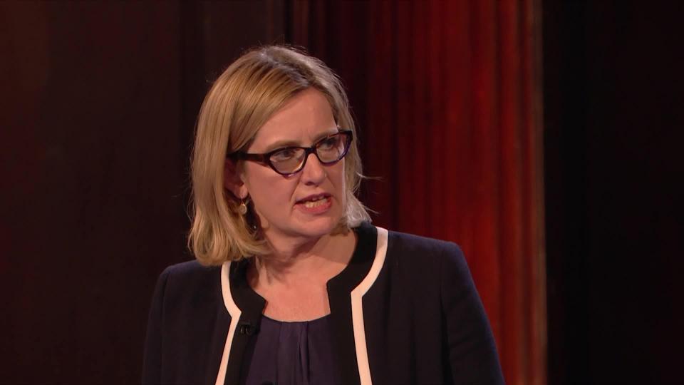  Amber Rudd blasted the Labour leader's voting record as 'chilling'