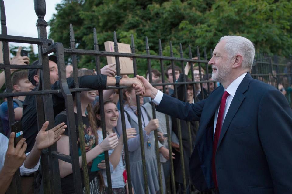 Labour leader Jeremy Corbyn met supporters in Cambridge as he took part in the debate