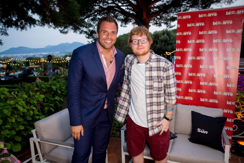 Ed Sheeran appeared in a special episode of the podcast - recorded outside in Cannes