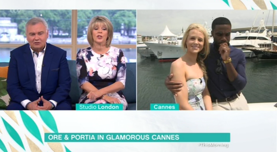  The couple were on the show to report back to hosts Eamonn Holmes and Ruth Langsford about Cannes Film Festival