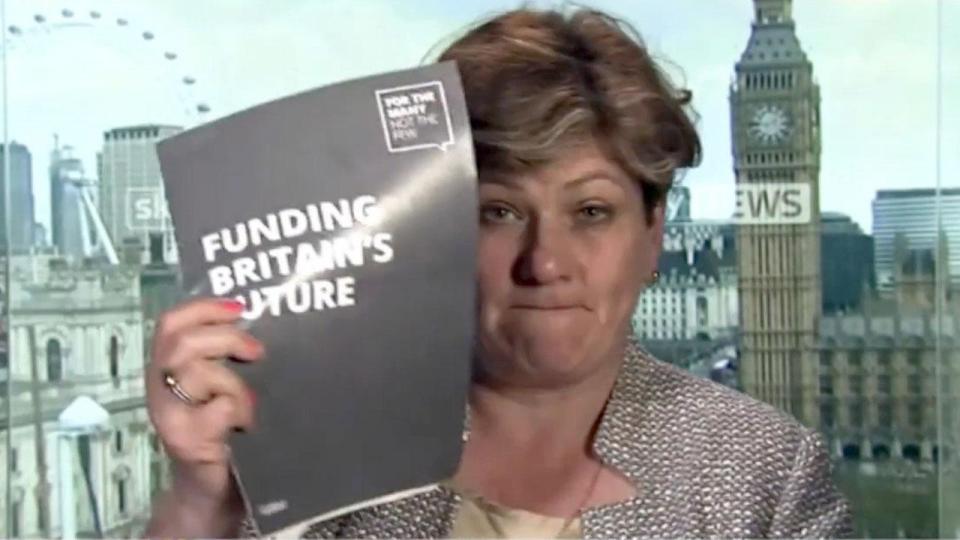  Emily Thornberry consults Labour manifesto when asked about figures during interview but still fails to give correct amount