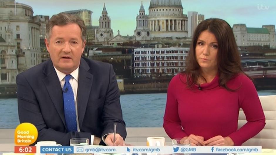  The studios also host Good Morning Britain, fronted by Piers Morgan and Susanna Reid