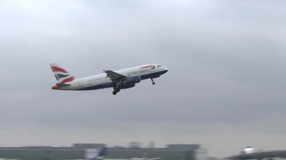 British Aiways planes takes off