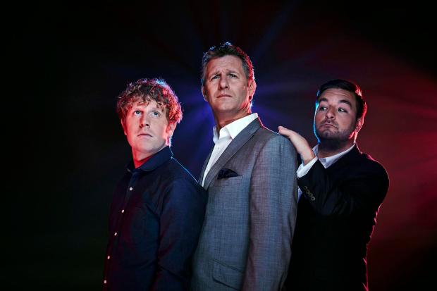 The Last Leg Election Special: An extended show sees the boys, ​​Josh Widdicombe, Adam Hills and Alex Brooker (l-r), relive the thrills and spills of election night