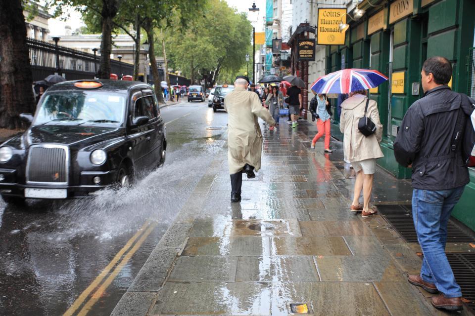 Splashing a pedestrian with your car could land you with a hefty fine