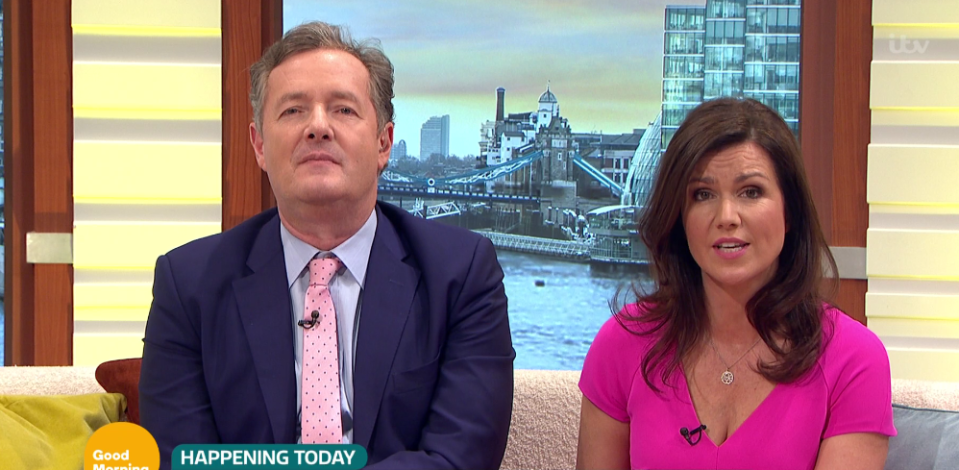  Susanna and Piers - who is usually off on Fridays - will host a three-hour special of Good Morning Britain