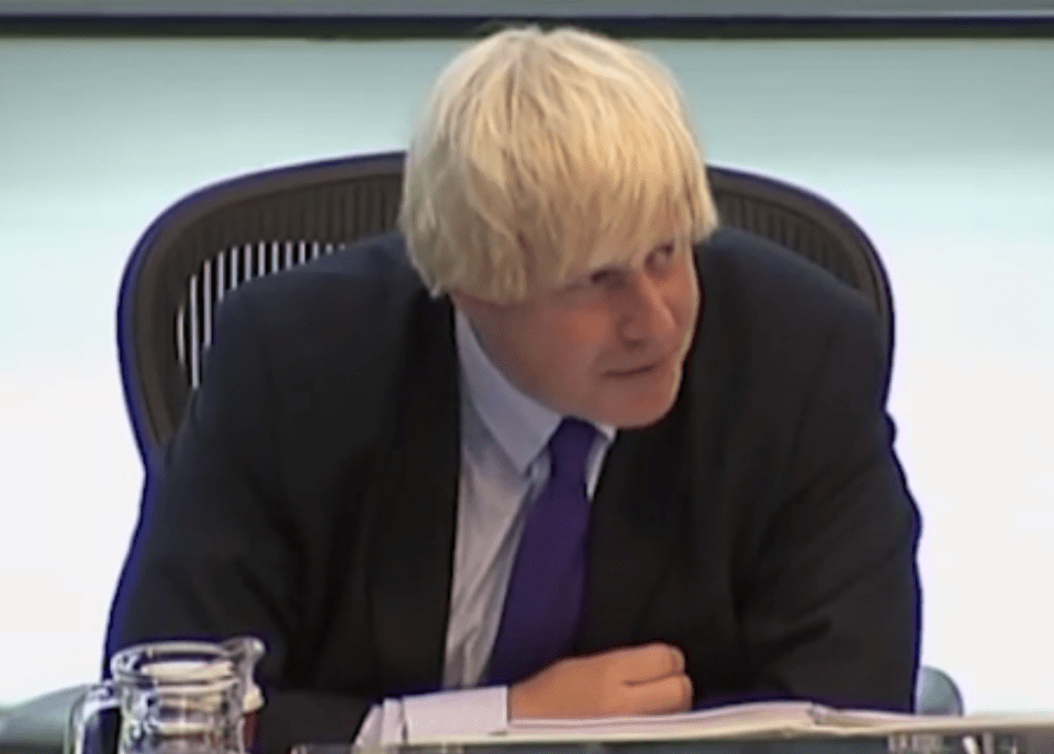  Boris Johnson has been slammed over footage of him shooting down a Labour rival who quizzed him on fire service cuts