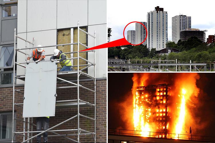  On Thursday cladding was taken off some of the flats in Camden - amid fears they were a fire risk