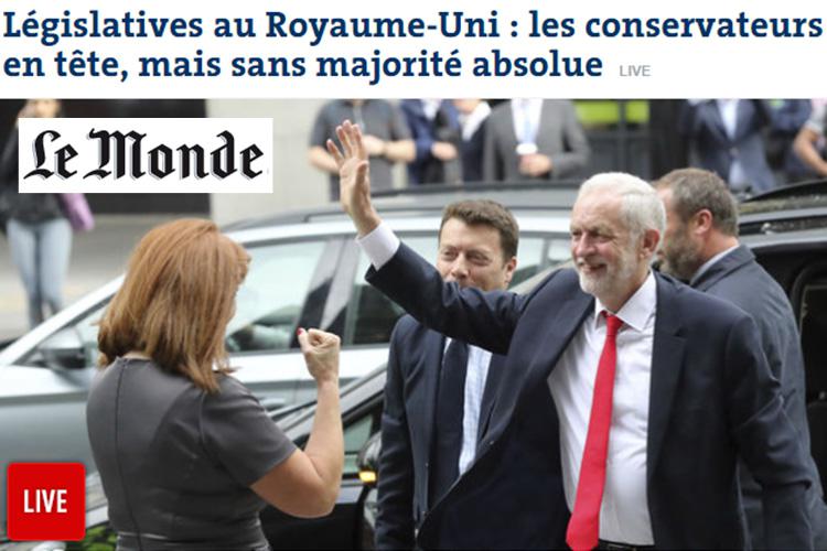  Le Monde points out the Conservatives have lost their majority