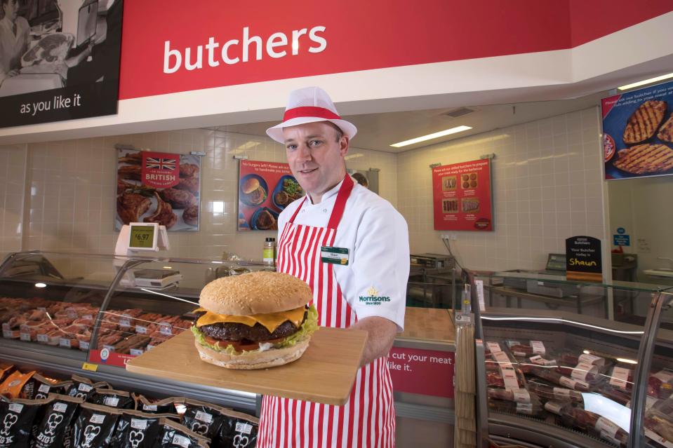  The burgers will be freshly made in store by the supermarket's own butchers