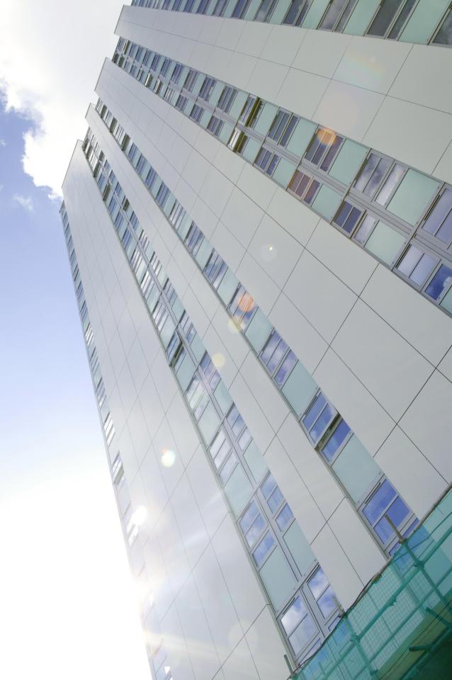  One of the 1960s tower blocks on the Chalcots Estate that was re-clad in Camden