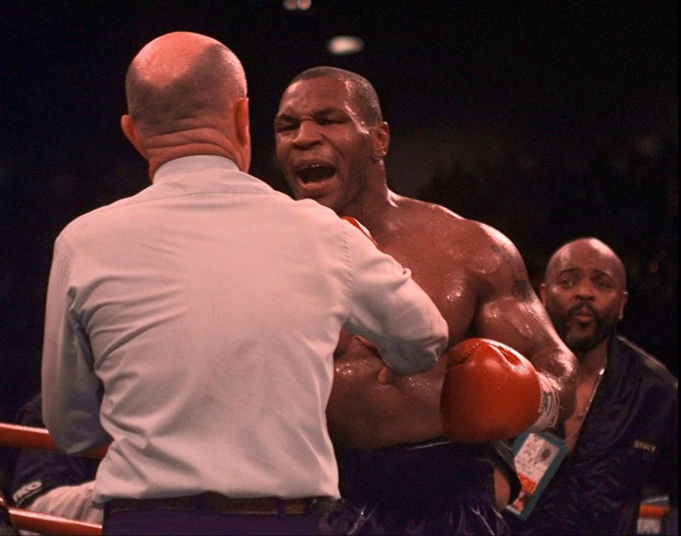  Tyson appeared deranged during the third round of the second fight as he snapped