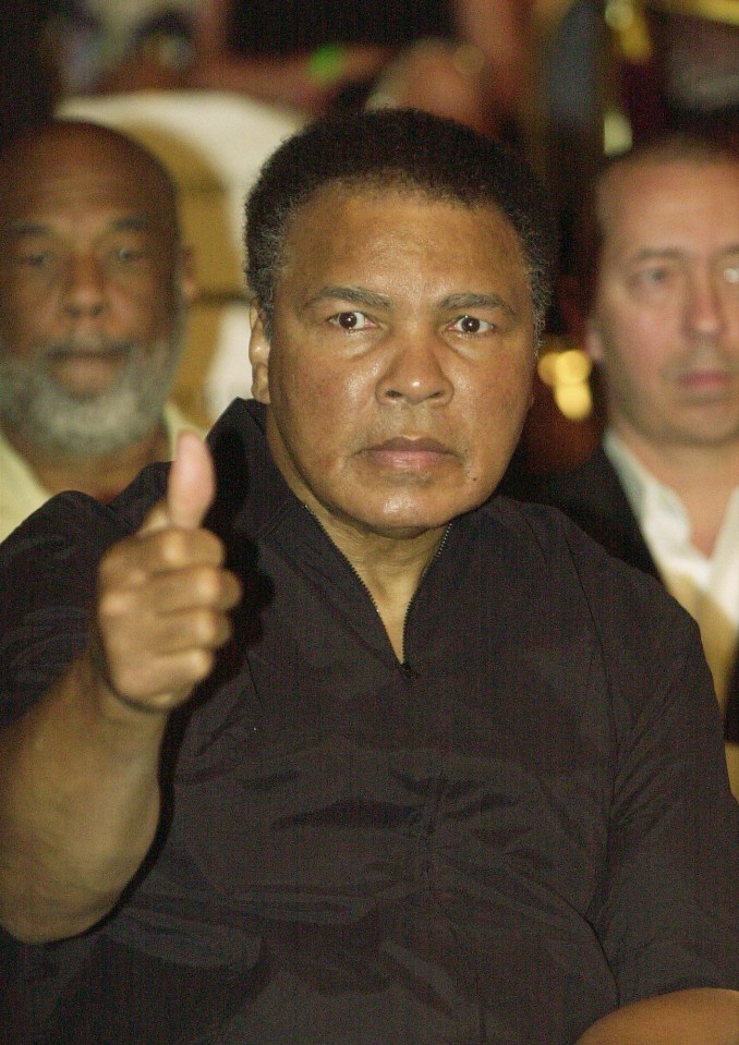 Ali suffered from Parkinsons but still took the time to meet fans and champions causes