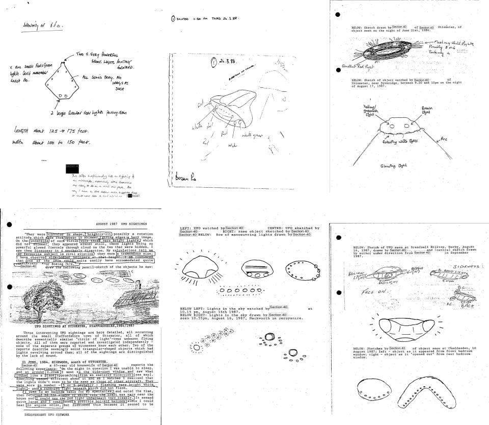  MoD released files on UFOs in 2009 and 2013 including incredibly detailed reports from the general public