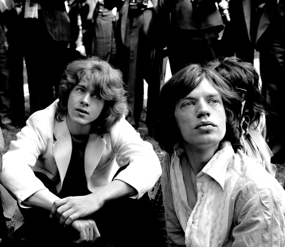  After Brian Jones left the group Mick Taylor joined as a guitarist - pictured here with Mick Jagger just before Jones' death