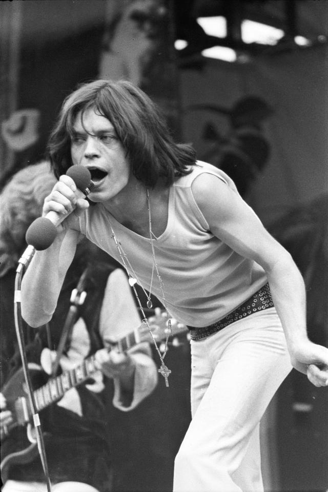  Anita was a muse for the Stones' new creative direction influencing Mick Jagger ,seen here performing in Hyde Park in 1969