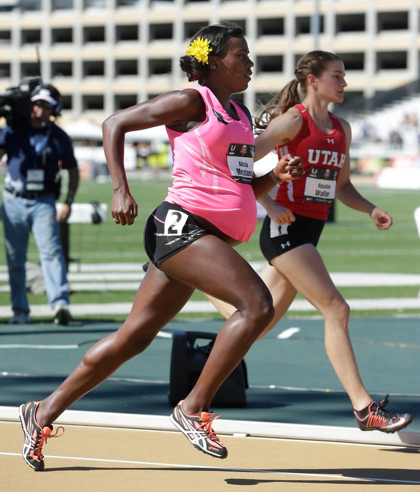  Alysia Montano competed in the same event in 2014 while eight months pregnant