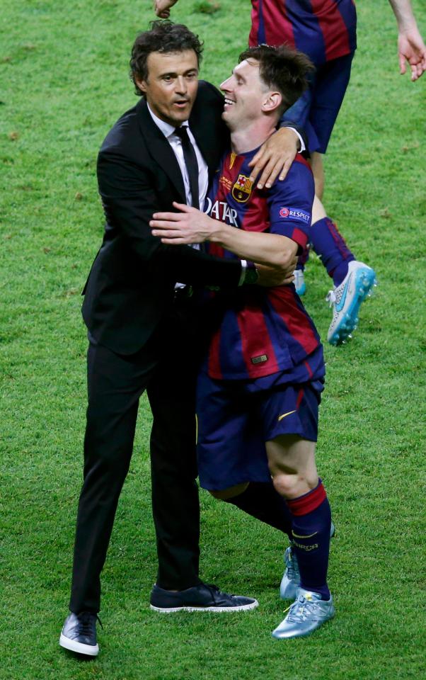 Lionel Messi and Luis Enrique enjoyed success together at Barcelona