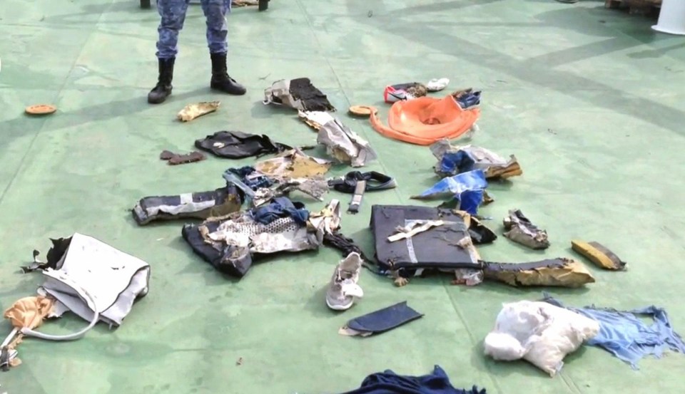 Search crews recovered wreckage including a safety vest and the shredded remains of a seat