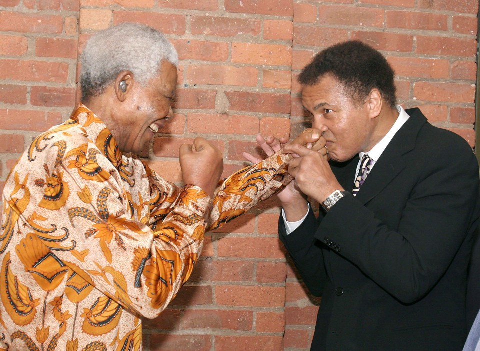 Ali met former South African president Nelson Mandela