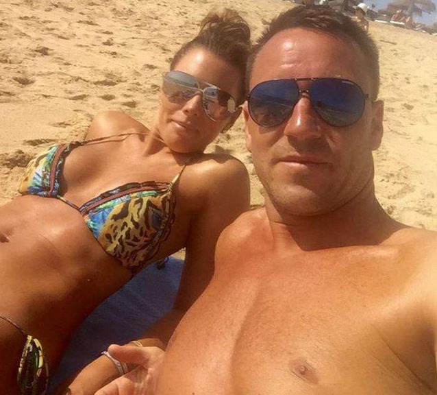 John Terry on holiday with his wife Toni