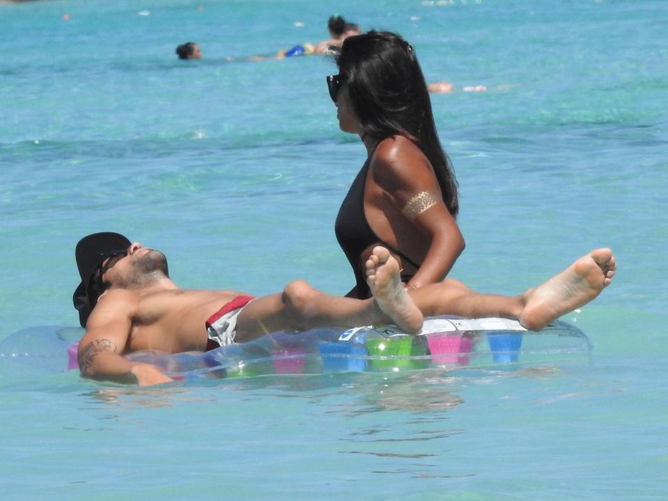 Cesc Fabregas holidayed in Formentera last year with his partner Daniella Semaan and his baby daughter