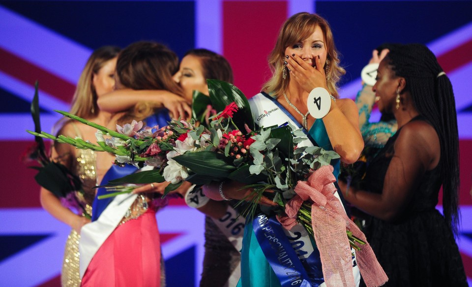 Ursula poses with her winner’s bouquet last year