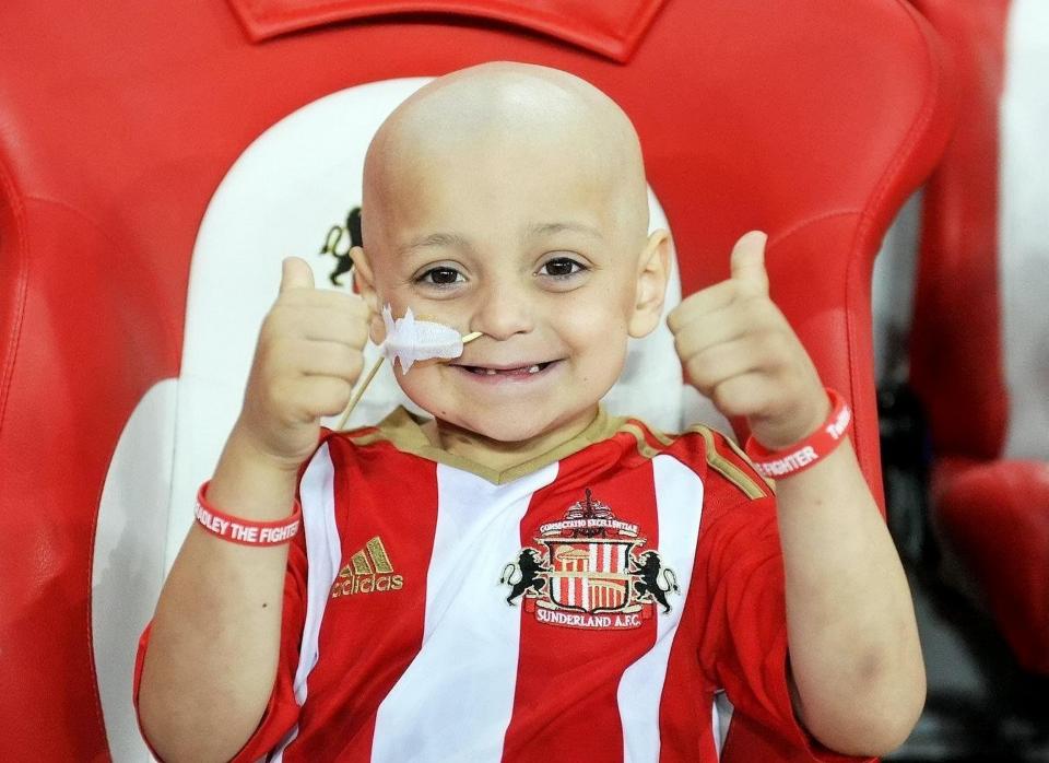  Football mascot Bradley Lowery had neuroblastoma