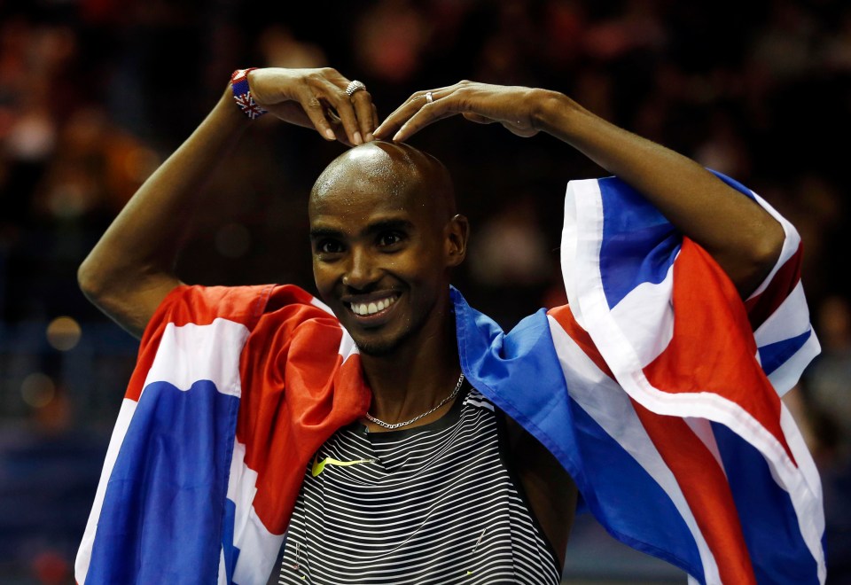 Mo Farah is famed for his ‘Mobot’ celebration