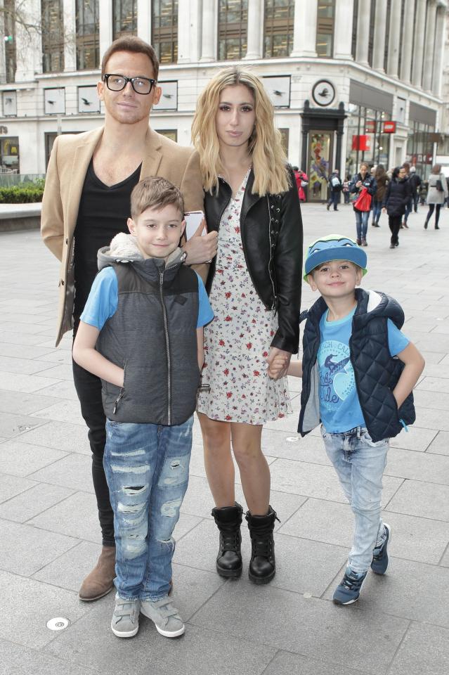  Stacey, pictured with boyfriend Joe Swash and sons Zachary and Leighton